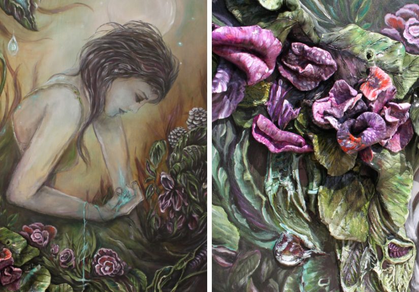 I Create 3D Paintings Using Modeling Paste And Clay