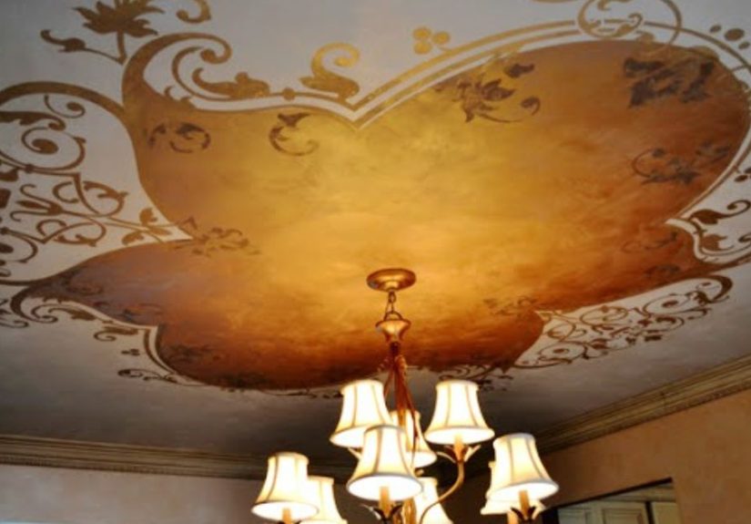 Doing a Decorative Pattern on My Dining Room Ceiling