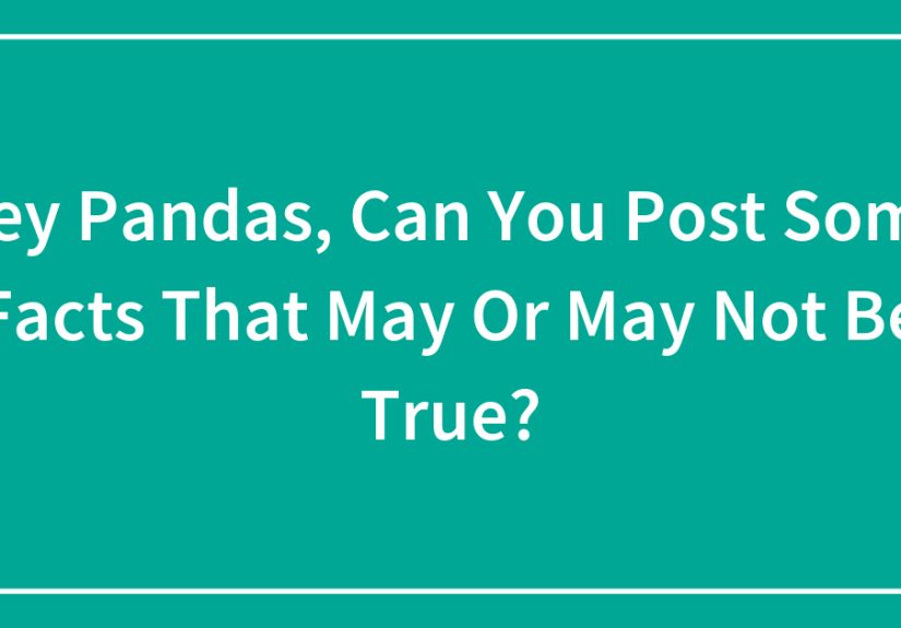 Hey Pandas, Can You Post Some Facts That May Or May Not Be True?
