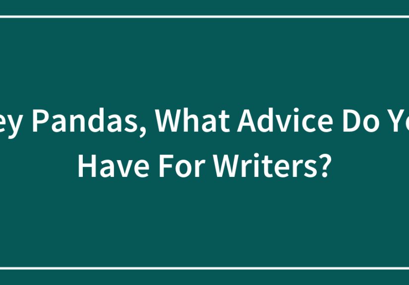 Hey Pandas, What Advice Do You Have For Writers?