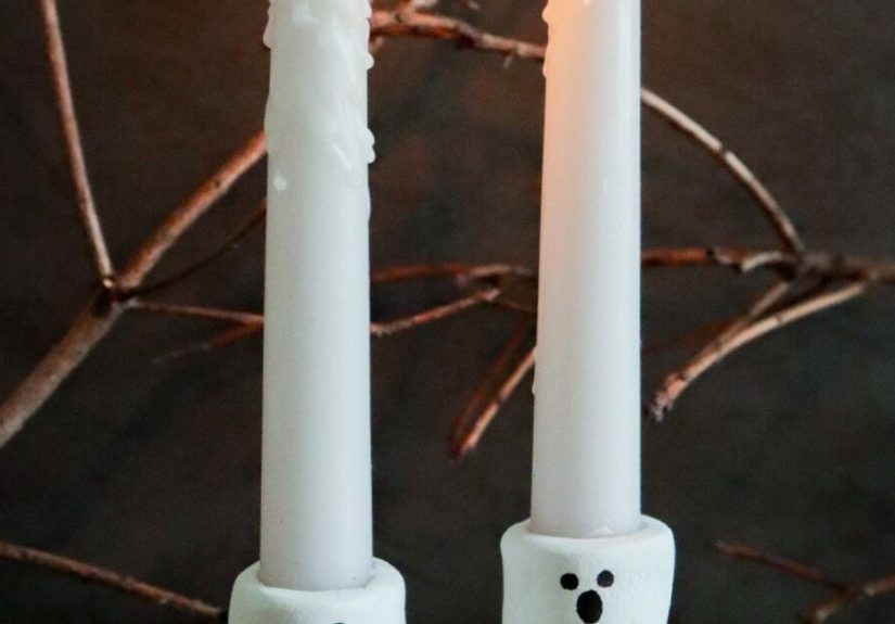 How to Craft Charming Clay Ghost Candle Holders for Halloween Decor