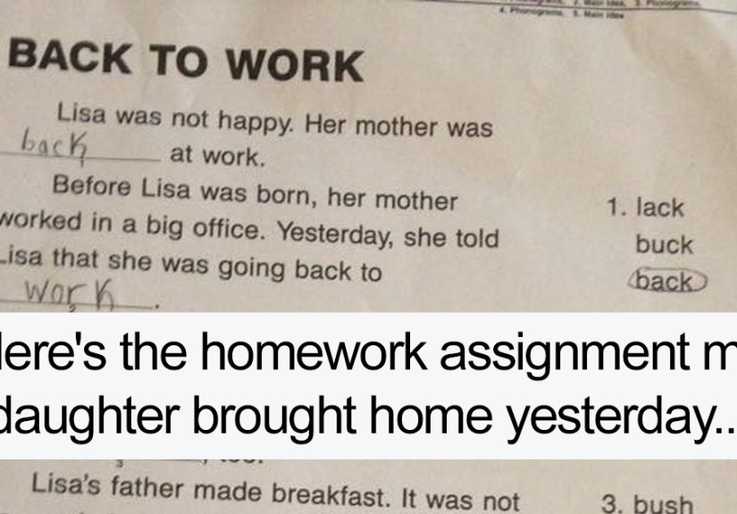 Mom Gets Shocked After Seeing Her 6-Year-Old Daughter’s Sexist Homework, Rewrites It And Goes Viral