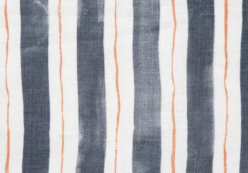 Painted Stripe Gray & Tangerine