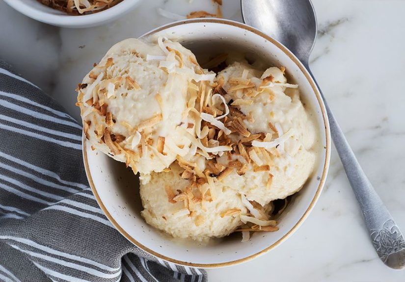 Pineapple Banana Greek Frozen Yogurt