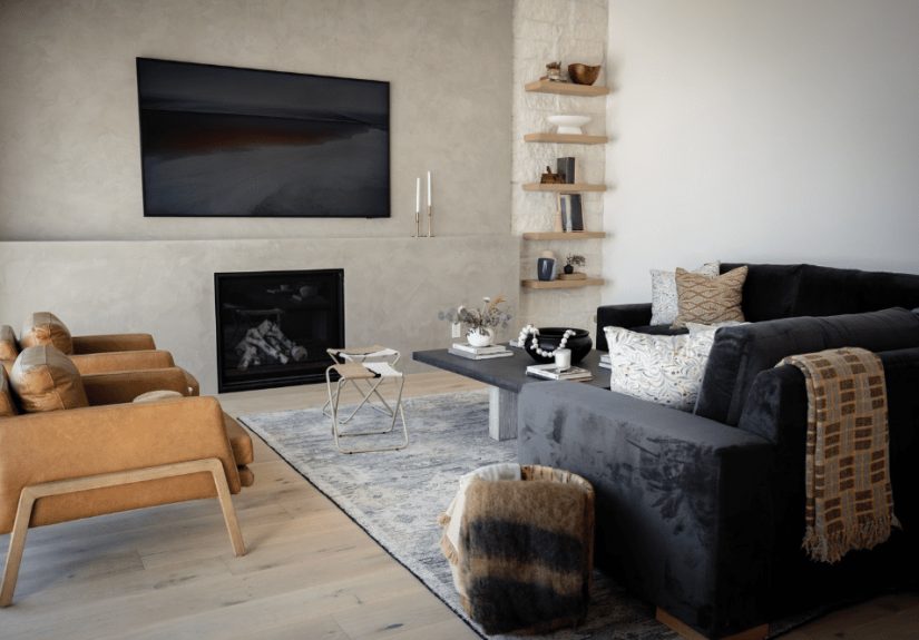 41 Living Room Ideas With Black Couches, From Neutral to Bold