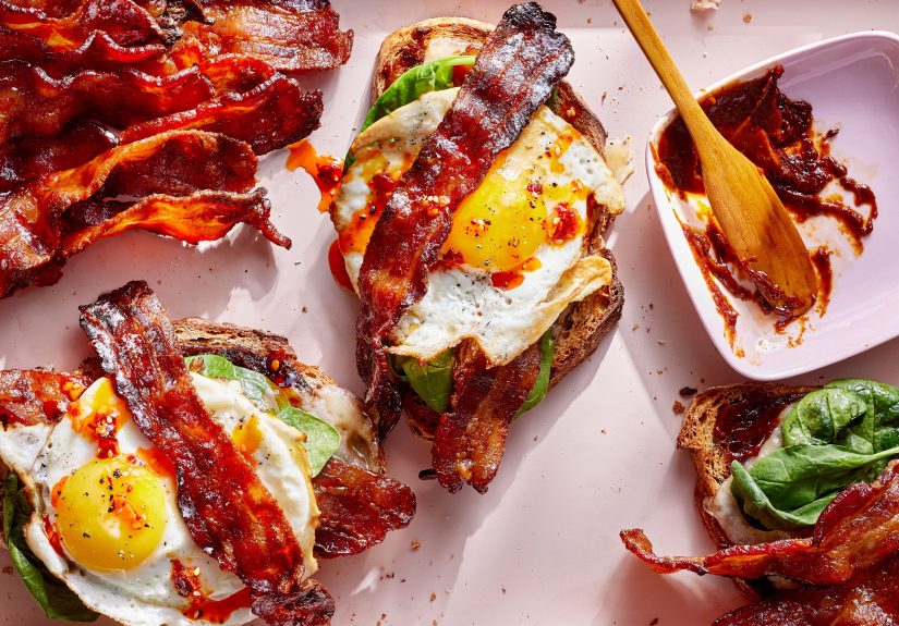 Coffee-Candied Bacon Breakfast Sandwich Recipe