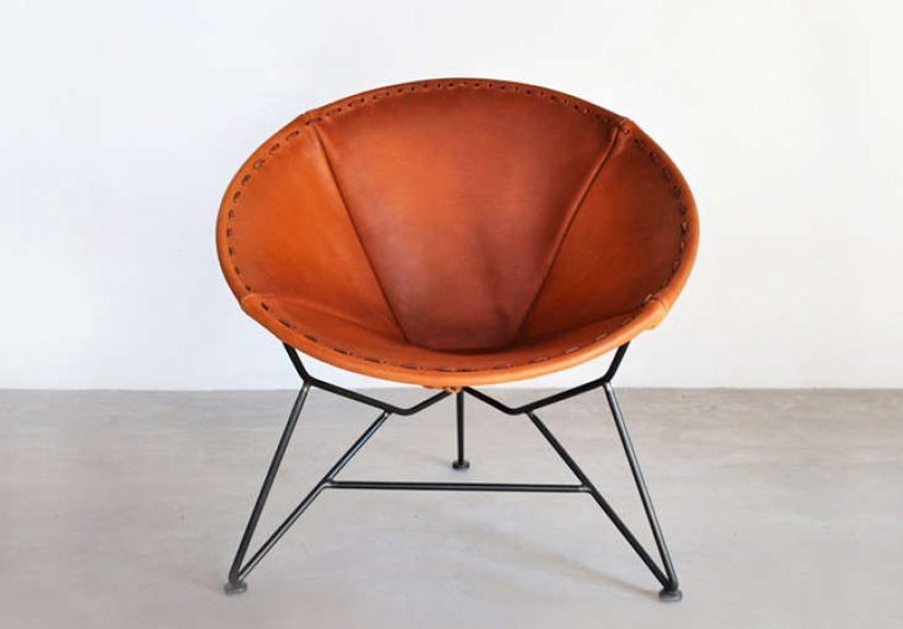Garza Marfa Round Leather Chair