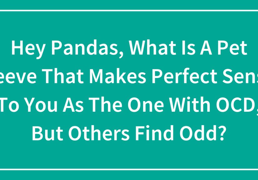 Hey Pandas, What Is A Pet Peeve That Makes Perfect Sense To You As The One With OCD, But Others Find Odd? (Closed)