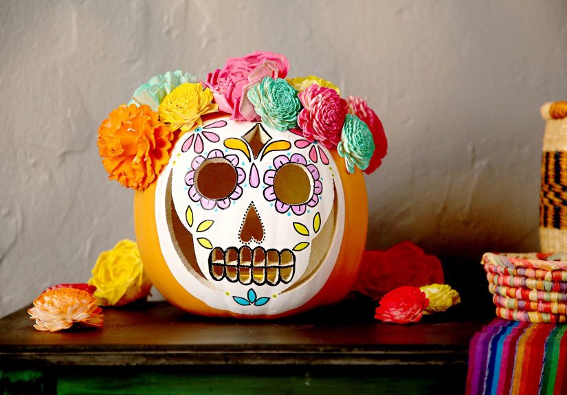 How to Decorate a Sugar Skull Pumpkin for Día de los Muertos