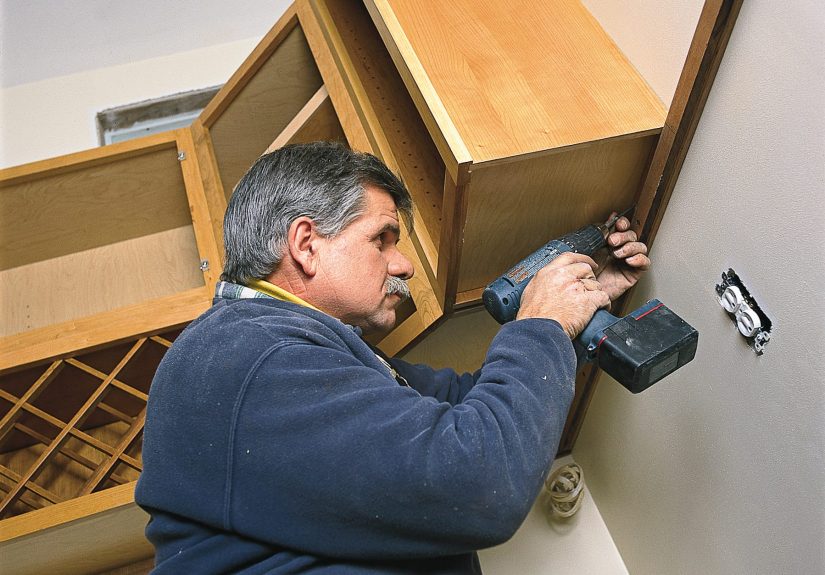 How to Hang Kitchen Cabinets - This Old House