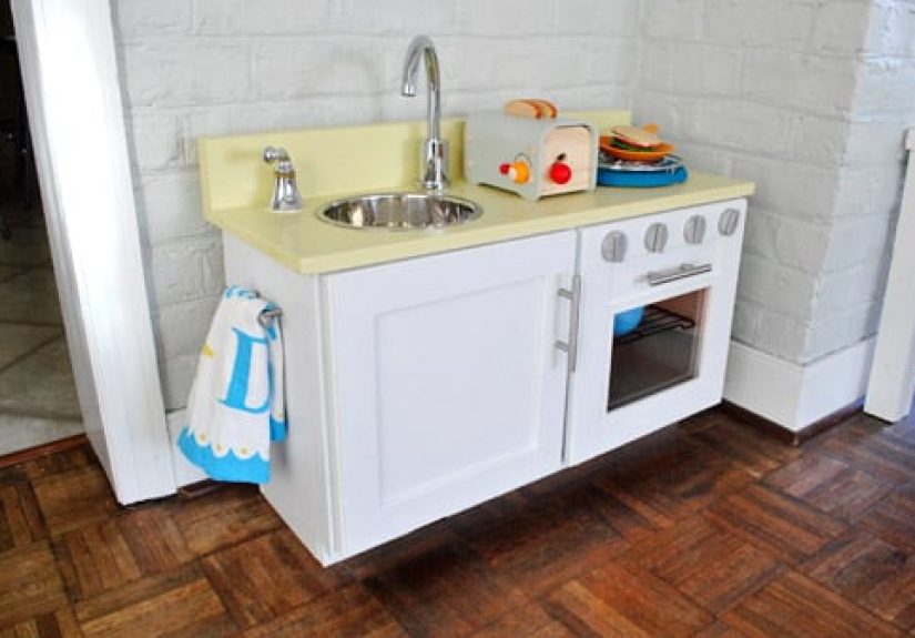 How To Make A Homemade Play Kitchen From A Cabinet