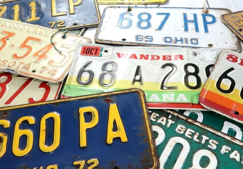License Plate Garden Flower