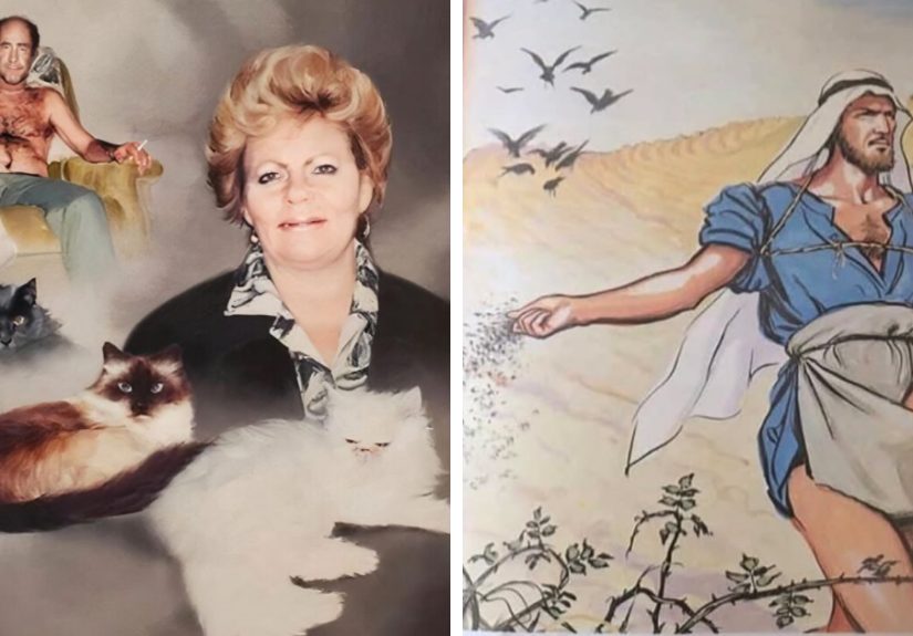 “The Sower Sows His Seed”: 50 Thrift Store Art Finds That Are Too Weird Not To Share