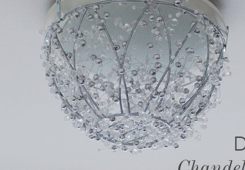 DIY Chandelier From a Hanging Plant Basket