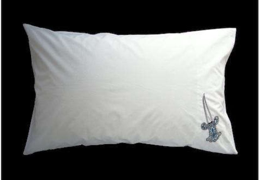 Embroidered Dagger Pillowcase