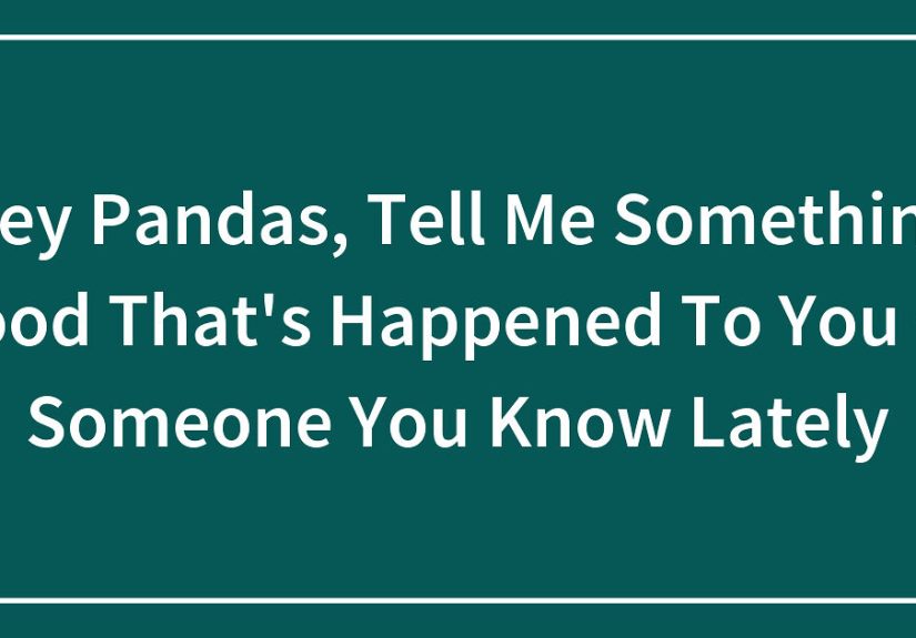 Hey Pandas, Tell Me Something Good That’s Happened To You Or Someone You Know Lately