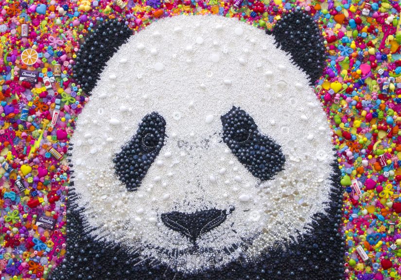 I Created This Panda Using Just Beads And Buttons