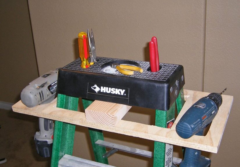 Ladder Hack: Onboard Tool Storage