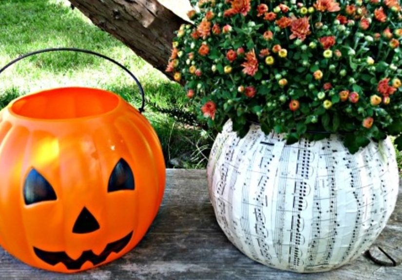 The Best Makeover for a $1 Plastic Pumpkin!