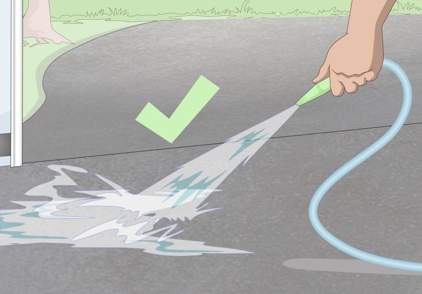 3 Ways to Clean Hydraulic Fluid from Asphalt