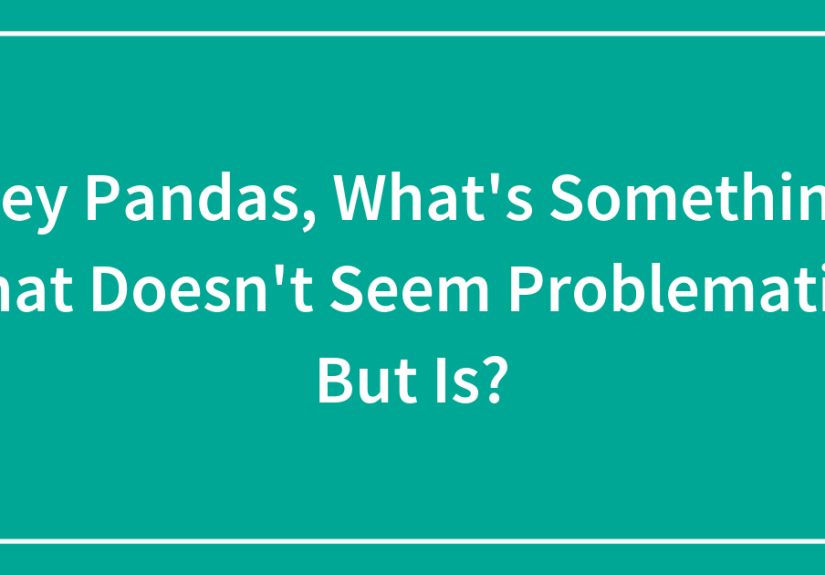 Hey Pandas, What’s Something That Doesn’t Seem Problematic, But Is?