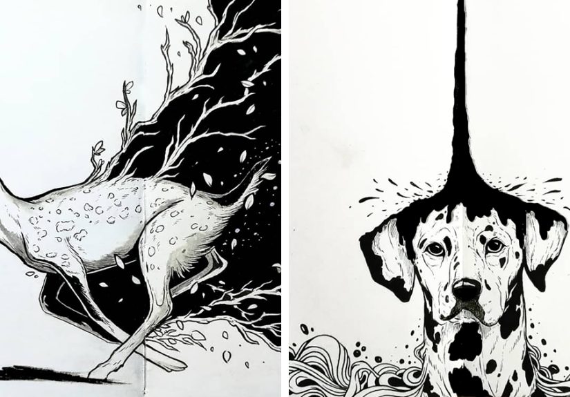 I Combine Animals, People, And The Night Sky To Create Magical Illustrations (26 Pics)