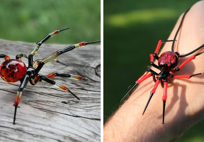 I Make Glass Figures And Spider Pendants As An Idea For Halloween Decor (20 Pics)