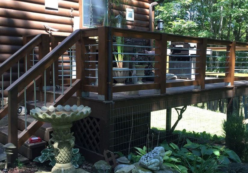 New Hand Rail for Our Deck Made Out of Conduit