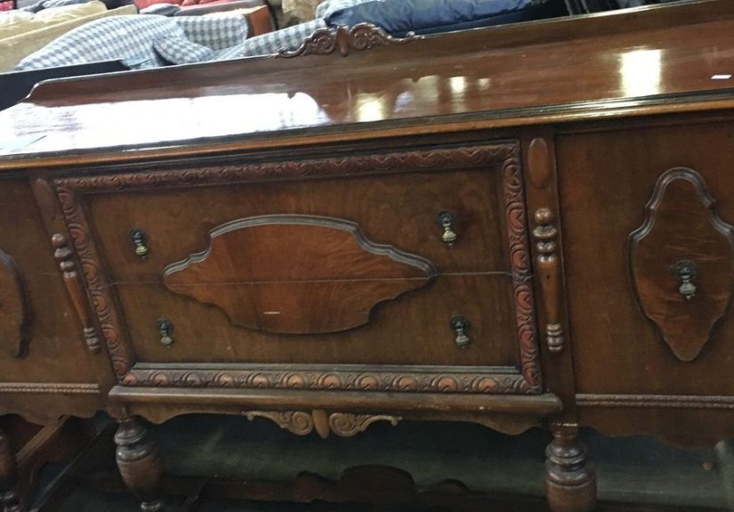 Repurposed Antique Buffet Into Kitchen Island
