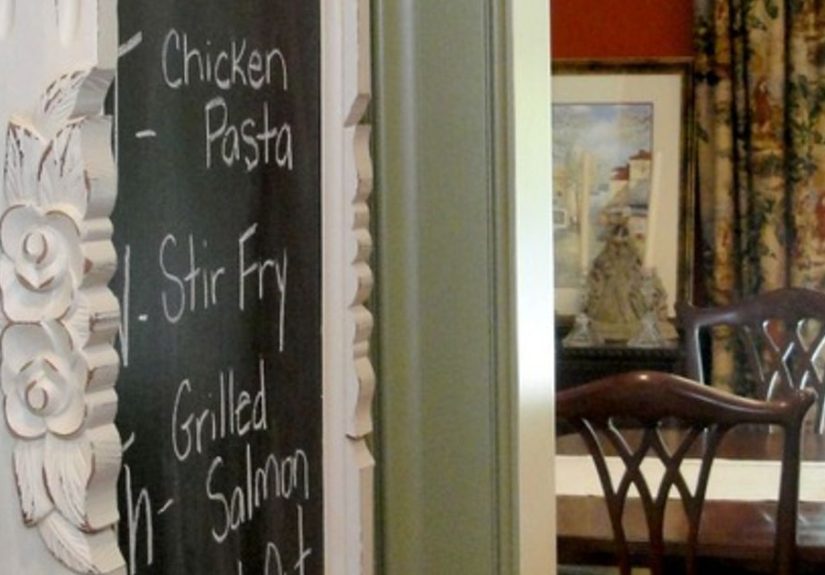 Repurposed Coffee Table To Menu Chalkboard
